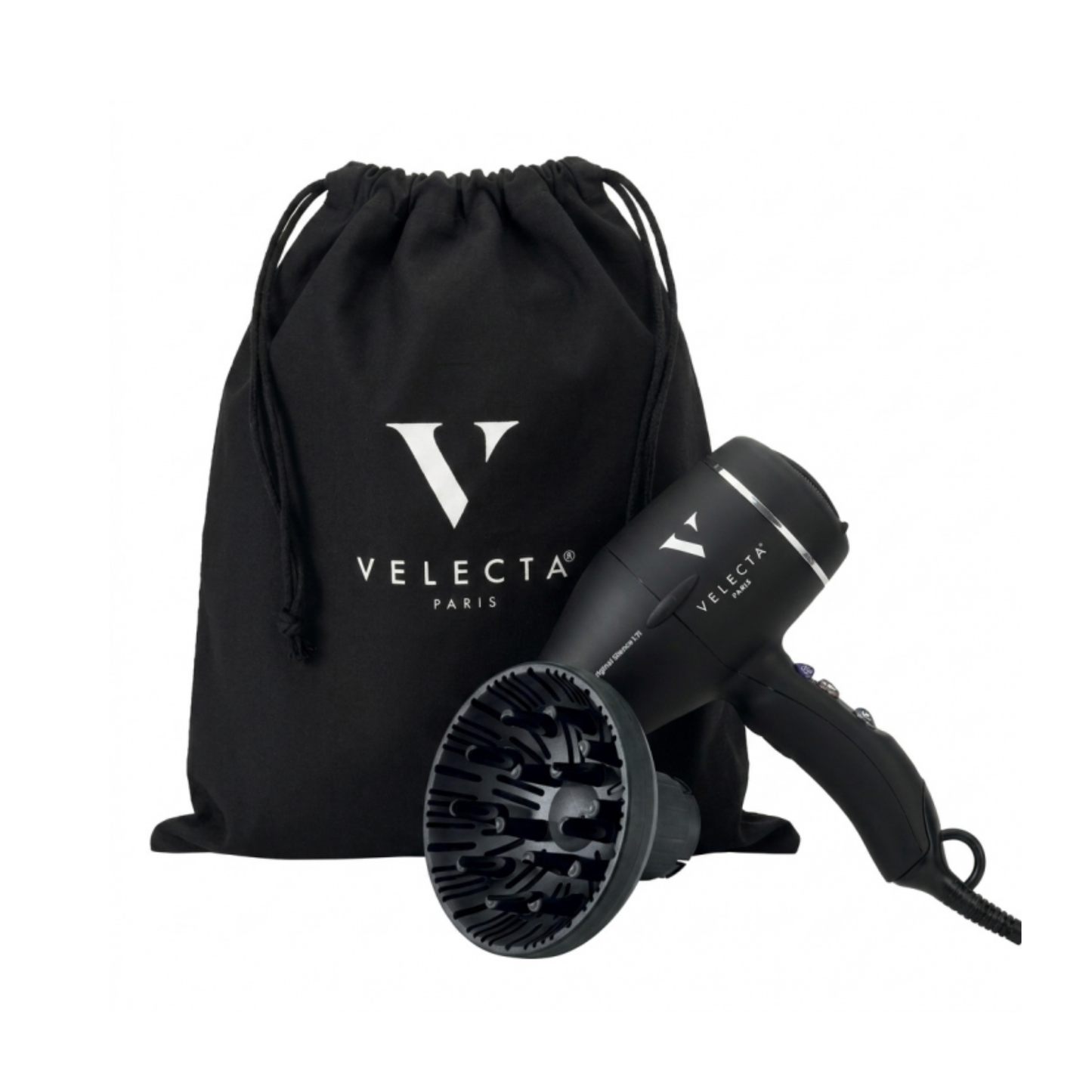 Velecta - Coffret Sèche Cheveux - Original 1.7i - Noir Velours + Diffuseur