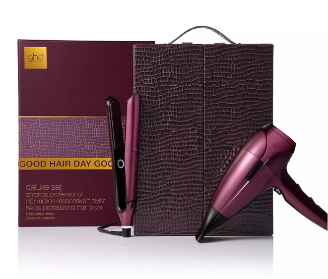 GHD - Coffret chronos + Helios - Collection CHERRY CHIC