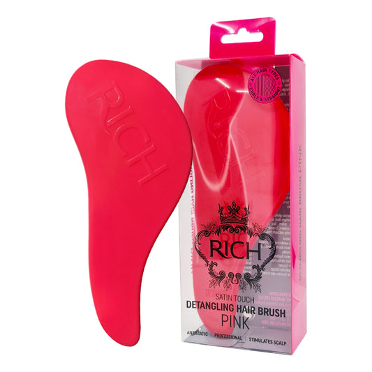 RICH HAIR CARE - Satin Touch Detangling Brush Hot Pink - Brosse démélante rose