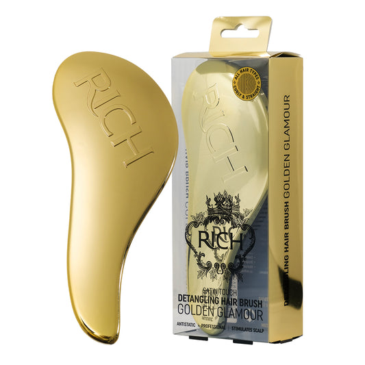 RICH HAIR CARE- Satin Touch Detangling Brush Golden Glamour - Brosse démélante or