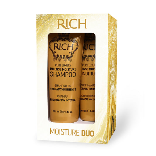 RICH HAIR CARE - Moisture DUO - Coffret duo hydratation intense - Shampoing + Aprés shampoing - 2x250 ML