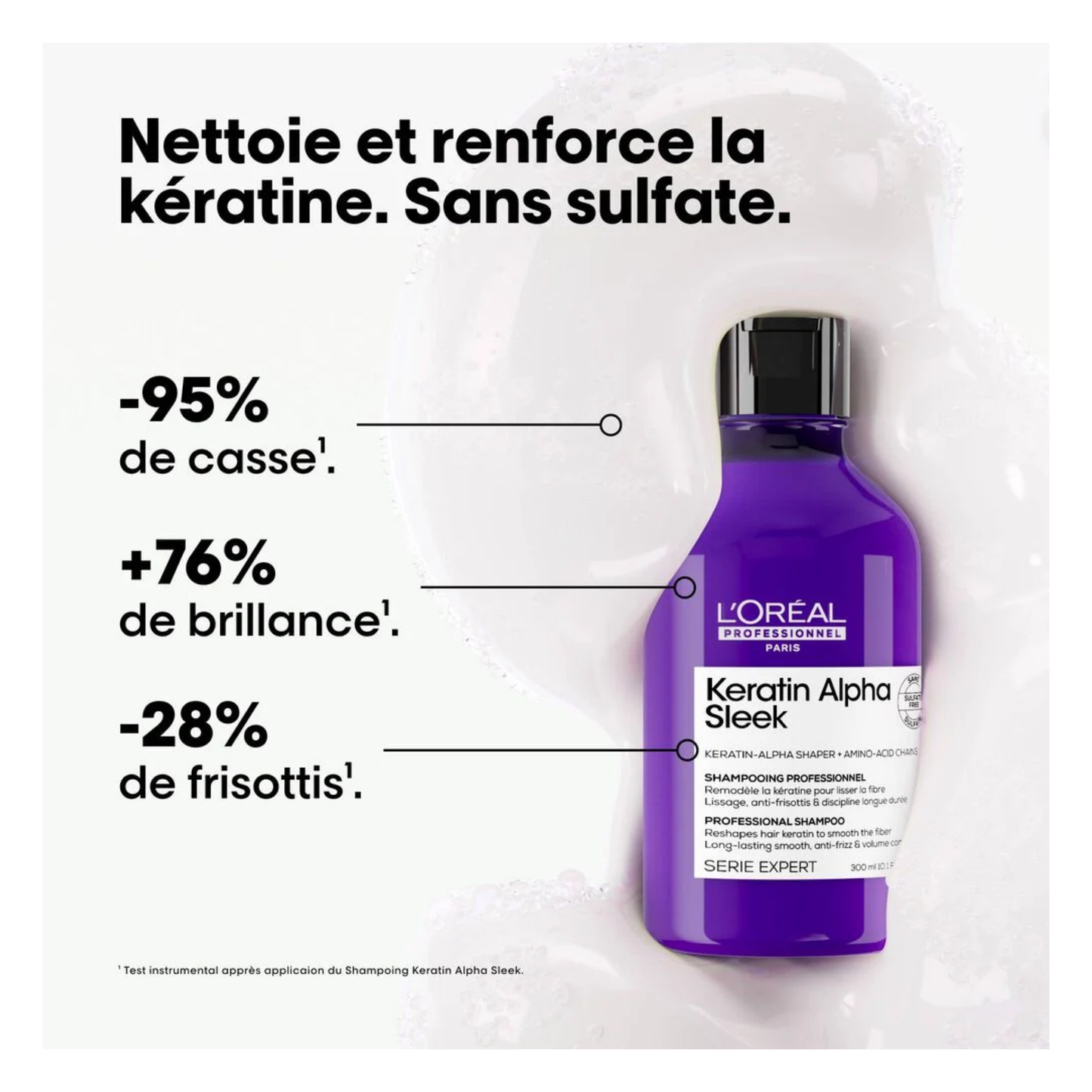 L'Oréal Professionnel - Keratin Alpha Sleek - Shampoing - 300 ML