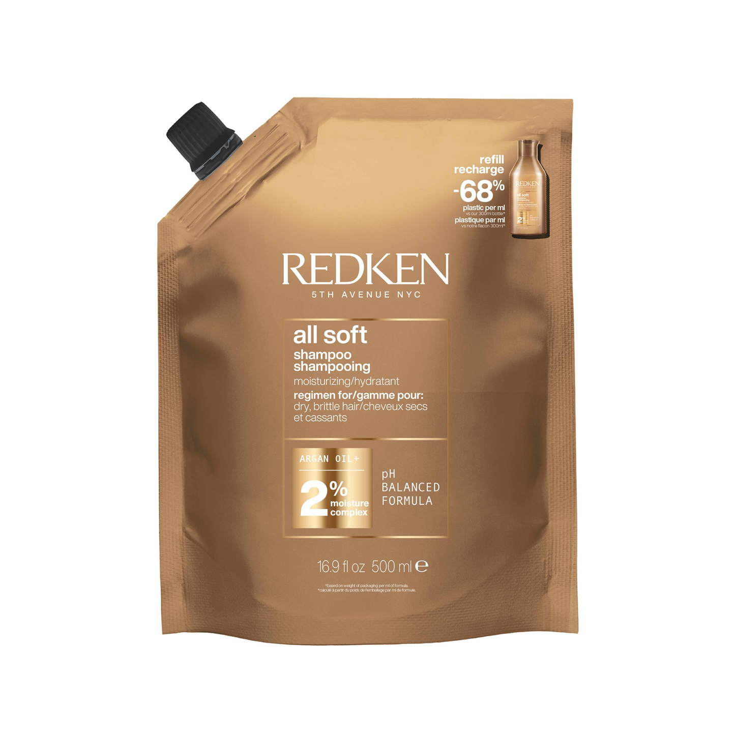 Redken - All Soft - Shampoing - 500 ML - RECHARGE