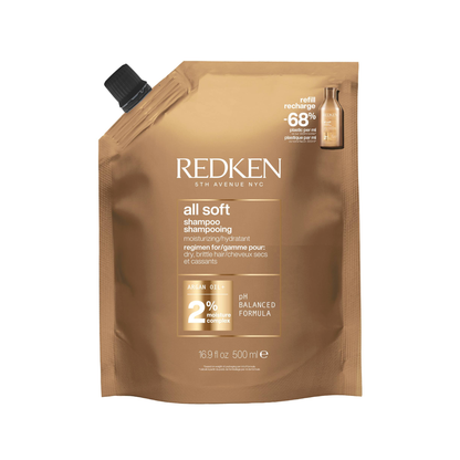 Redken - All Soft - Shampoing - 500 ML - RECHARGE