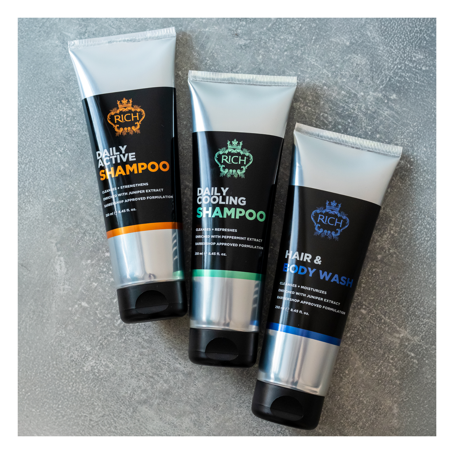 Rich Hair Care - Homme - Shampoing actif quotidien - 250 ML