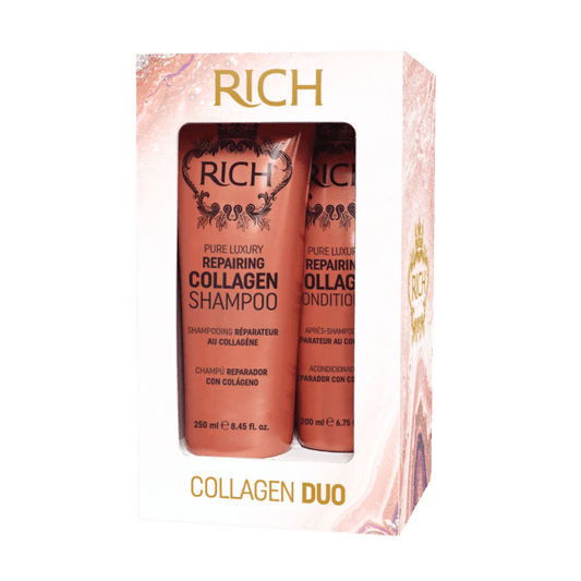 RICH HAIR CARE - Repairing Collagen DUO - Coffret shampoing + aprés shampooing réparateur au collagène