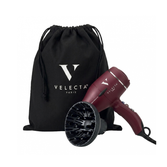 Velecta - Coffret Sèche cheveux - Original 1.7i - Rouge Rubis + Diffuseur
