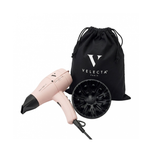 Velecta - Coffret Sèche Cheveux - Iconic TGR 1.7 - Rose Poudré + Diffuseur