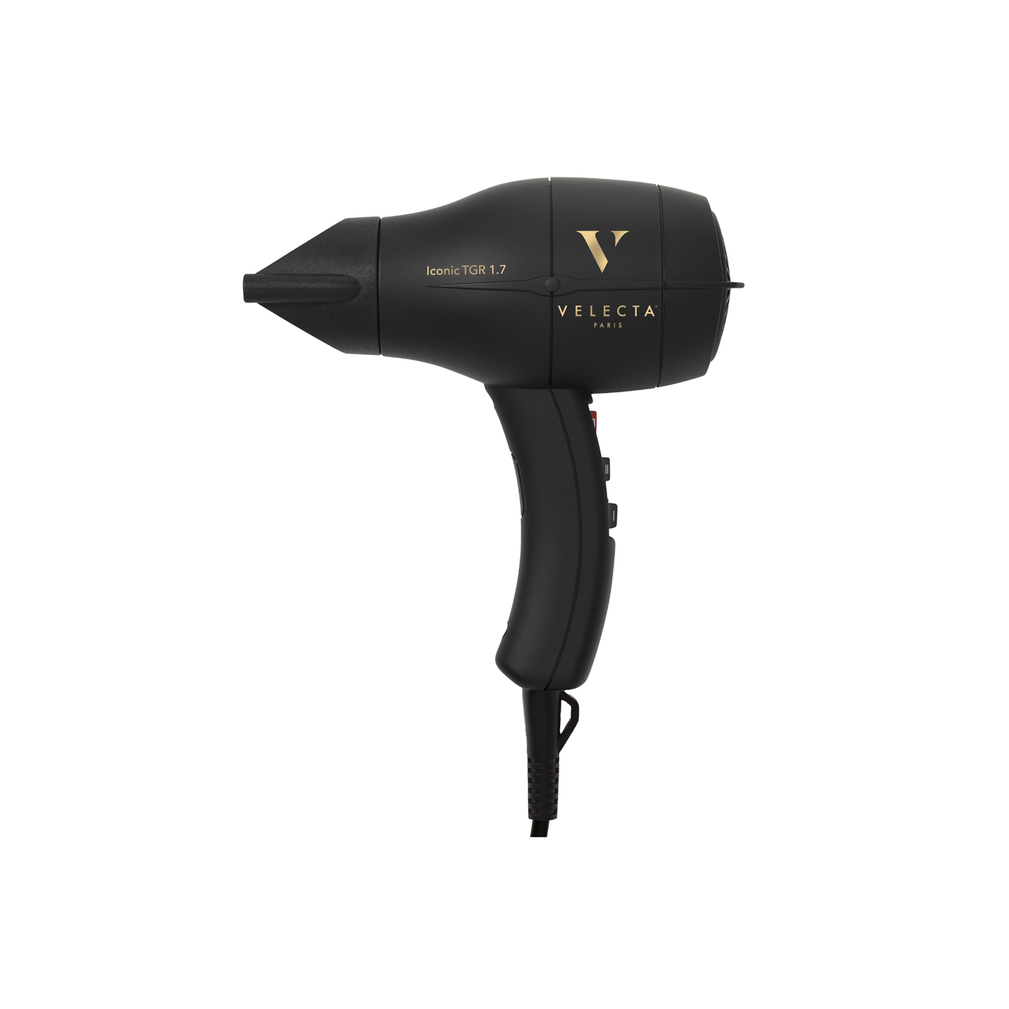 VELECTA - Sèche cheveux - ICONIC 1.7  - Noir Intense logoté en OR